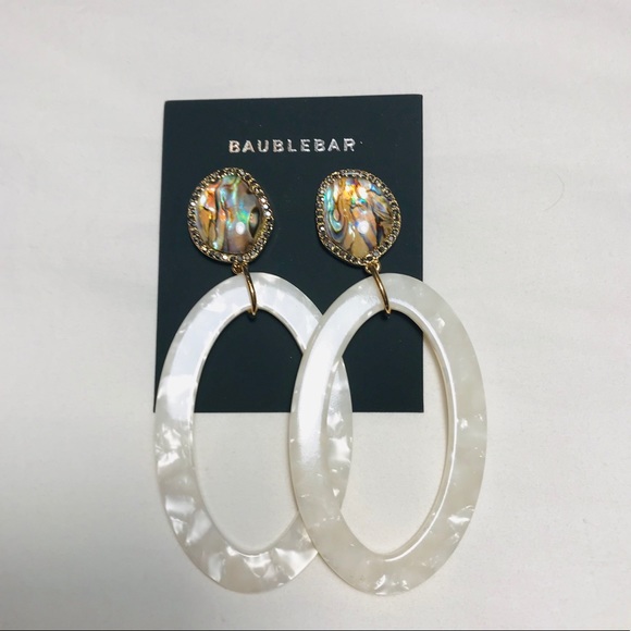 Baublebar TRISHA RESIN HOOP EARRINGS - Picture 2 of 4